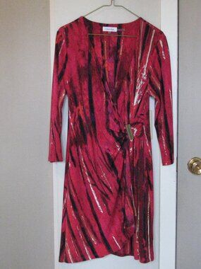 Red and Black Calvin Klein Dress